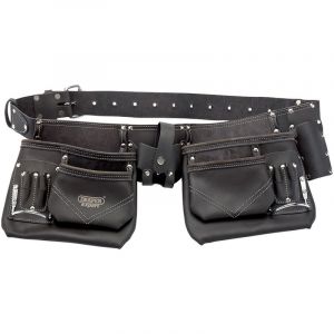 Draper Tools Oil-Tanned leather Double Pouch Tool Belt