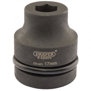 Draper Tools Expert 17mm 1 Square Drive Hi-Torq® 6 Point Impact Socket