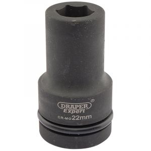 Draper Tools Expert 22mm 1 Square Drive Hi-Torq® 6 Point Deep Impact Socket