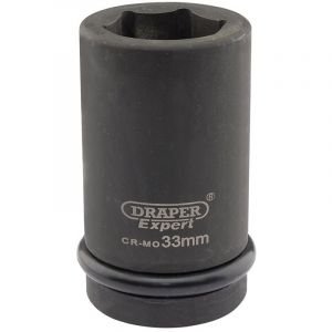 Draper Tools Expert 33mm 1 Square Drive Hi-Torq® 6 Point Deep Impact Socket