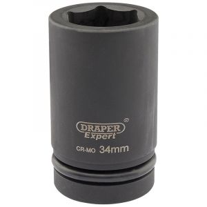Draper Tools Expert 34mm 1 Square Drive Hi-Torq® 6 Point Deep Impact Socket
