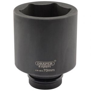 Draper Tools Expert 70mm 1 Square Drive Hi-Torq® 6 Point Deep Impact Socket