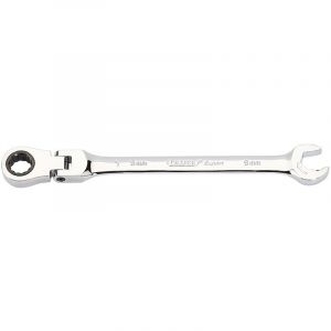 Draper Tools Metric Combination Spanner with Flexible Head and Double Ratcheting Features (9mm)