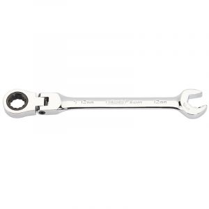 Draper Tools Metric Combination Spanner with Flexible Head and Double Ratcheting Features (12mm)