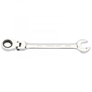 Draper Tools Metric Combination Spanner with Flexible Head and Double Ratcheting Features (18mm)