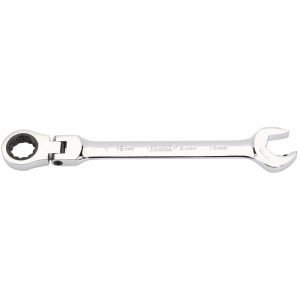 Draper Tools Metric Combination Spanner with Flexible Head and Double Ratcheting Features (19mm)