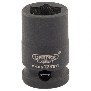 Draper Tools Expert 12mm 3/8 Square Drive Hi-Torq® 6 Point Impact Socket