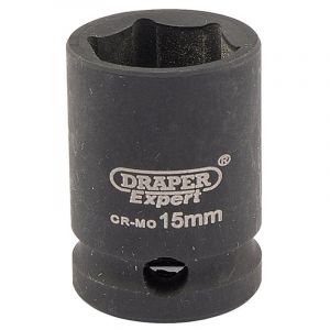 Draper Tools Expert 15mm 3/8 Square Drive Hi-Torq® 6 Point Impact Socket