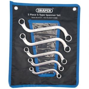 Draper Tools S Type (Obstruction) Ring Spanner Set (5 Piece)