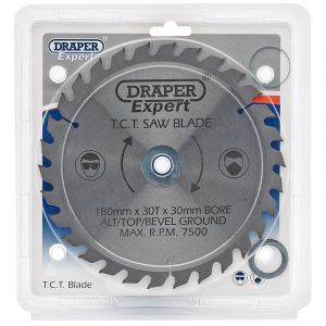 Draper Tools Expert TCT Saw Blade 180X30mmx30T