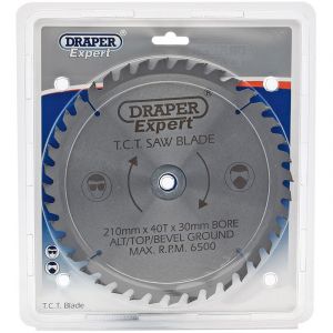 Draper Tools Expert TCT Saw Blade 210X30mmx40T