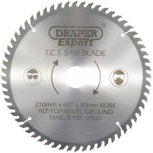 Draper Tools Expert TCT Saw Blade 210X30mmx60T