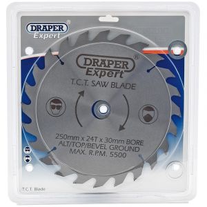 Draper Tools Expert TCT Saw Blade 250X30mmx24T