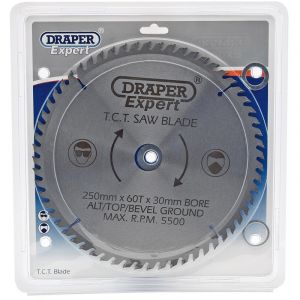 Draper Tools Expert TCT Saw Blade 250X30mmx60T