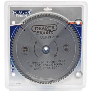 Draper Tools Expert TCT Saw Blade 250X30mmx80T