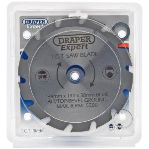 Draper Tools Expert TCT Saw Blade - Nail Cutting 184X30mmx14T