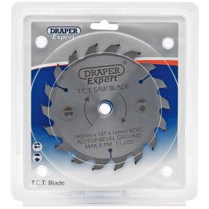 Draper Tools Expert TCT Saw Blade 140X16mmx18T