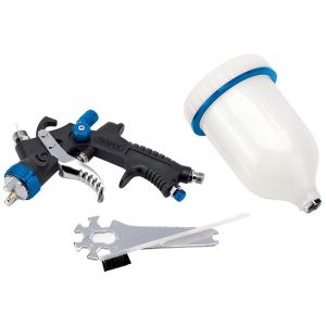 Draper Tools HVLP Air Spray Gun with Composite Body and 600ml Gravity Fed Hopper