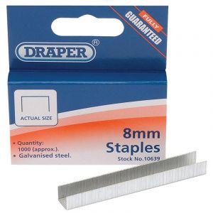 Draper Tools 8mm Steel Staples (1000)