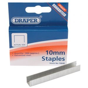 Draper Tools 10mm Steel Staples (1000)