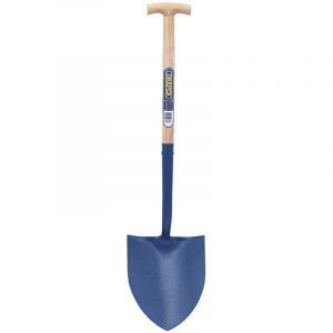 Draper Tools Expert Solid Forged Round Mouth T-Handle Shovel with Ash Shaft