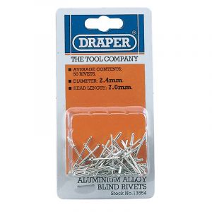 Draper Tools 50 x 2.5mm x 7mm Blind Rivets