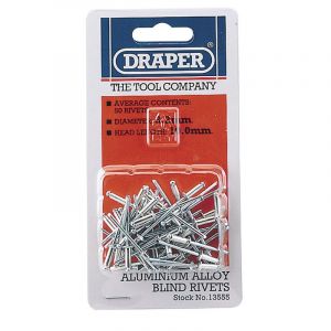 Draper Tools 50 x 3.2mm x 10.8mm Blind Rivets