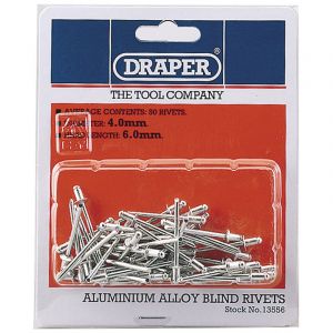 Draper Tools 50 x 4mm x 5.6mm Blind Rivets
