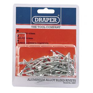 Draper Tools 50 x 4.8mm x 6.4mm Blind Rivets
