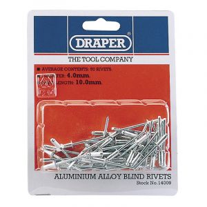 Draper Tools 50 x 4mm x 10mm Blind Rivets