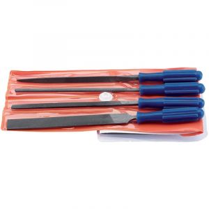 Draper Tools 100mm Warding File Set with Handles (4 Piece)