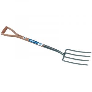 Draper Tools Carbon Steel Garden Fork with Ash Handle
