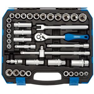 Draper Tools 3/8 Sq. Dr. Combined MM/AF Socket Set (39 Piece)
