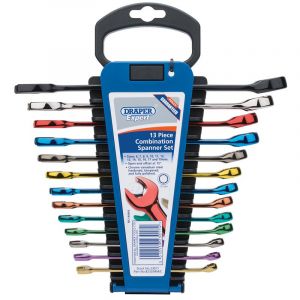 Draper Tools Hi-Torq® Metric Coloured Combination Spanner Set (13 Piece)