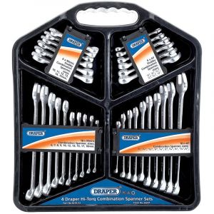 Draper Tools Four Hi-Torq® Combination Spanner Sets (32 Piece)