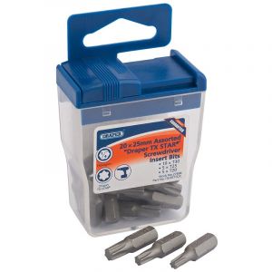 Draper Tools Draper TX-STAR® 25mm Long Insert Bits (20 x Assorted)