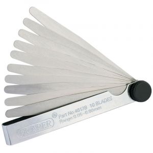 Draper Tools 10 Blade Metric Feeler Gauge Set