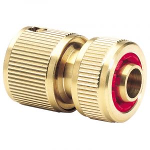 Draper Tools Brass Hose Connector with Water Stop (1/2)