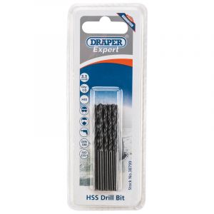 Draper Tools Expert 3.3mm HSS Drills Card Of 10