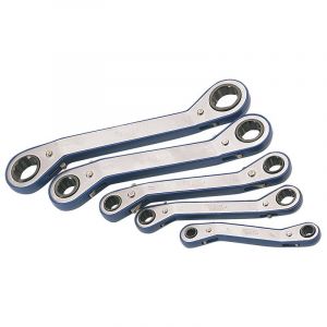 Draper Tools Offset Metric Ratcheting Ring Spanner Set (5 Piece)