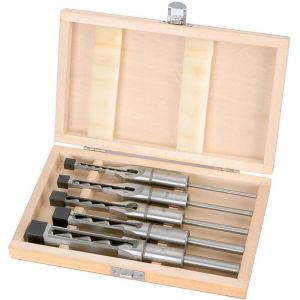 Draper Tools Hollow Square Mortice Chisel and Bit Set (5 Piece)