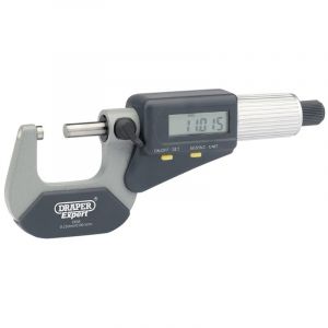 Draper Tools Expert Dual Reading Digital External Micrometer - 0-25mm/0-1