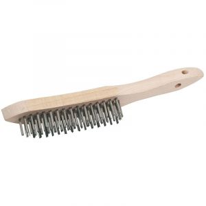 Draper Tools Stainless Steel 4 Row Wire Scratch Brush (310mm)
