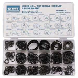 Draper Tools Internal and External Circlip Assortment (285 Piece)