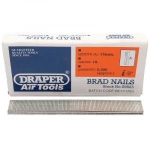 Draper Tools 15mm Brad Nails (5000)