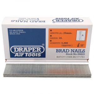 Draper Tools 25mm Brad Nails (5000)