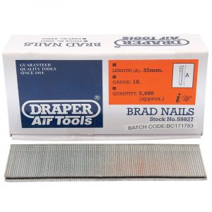 Draper Tools 32mm Brad Nails (5000)