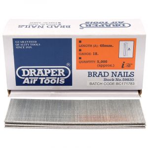 Draper 25mm Brad Nails 59825 5000 