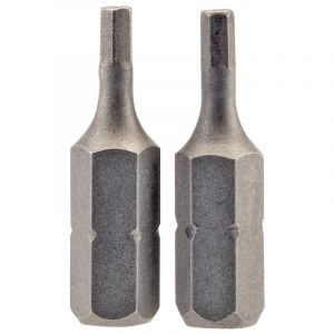 Draper Tools 2.5mm 1/4 Hex. Hexagonal Insert Bit 25mm Long x 2