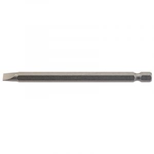 Draper Tools 6mm 1/4 Hex. Plain Slot Insert Bit 100mm Long x 1